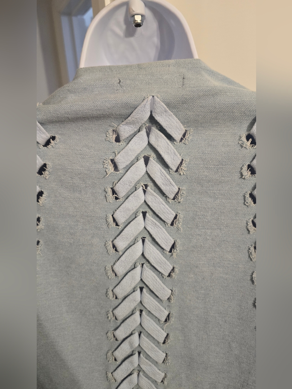 Akira Label Phantogram Denim Poncho with Laces OS Sold out online - Picture 5 of 15
